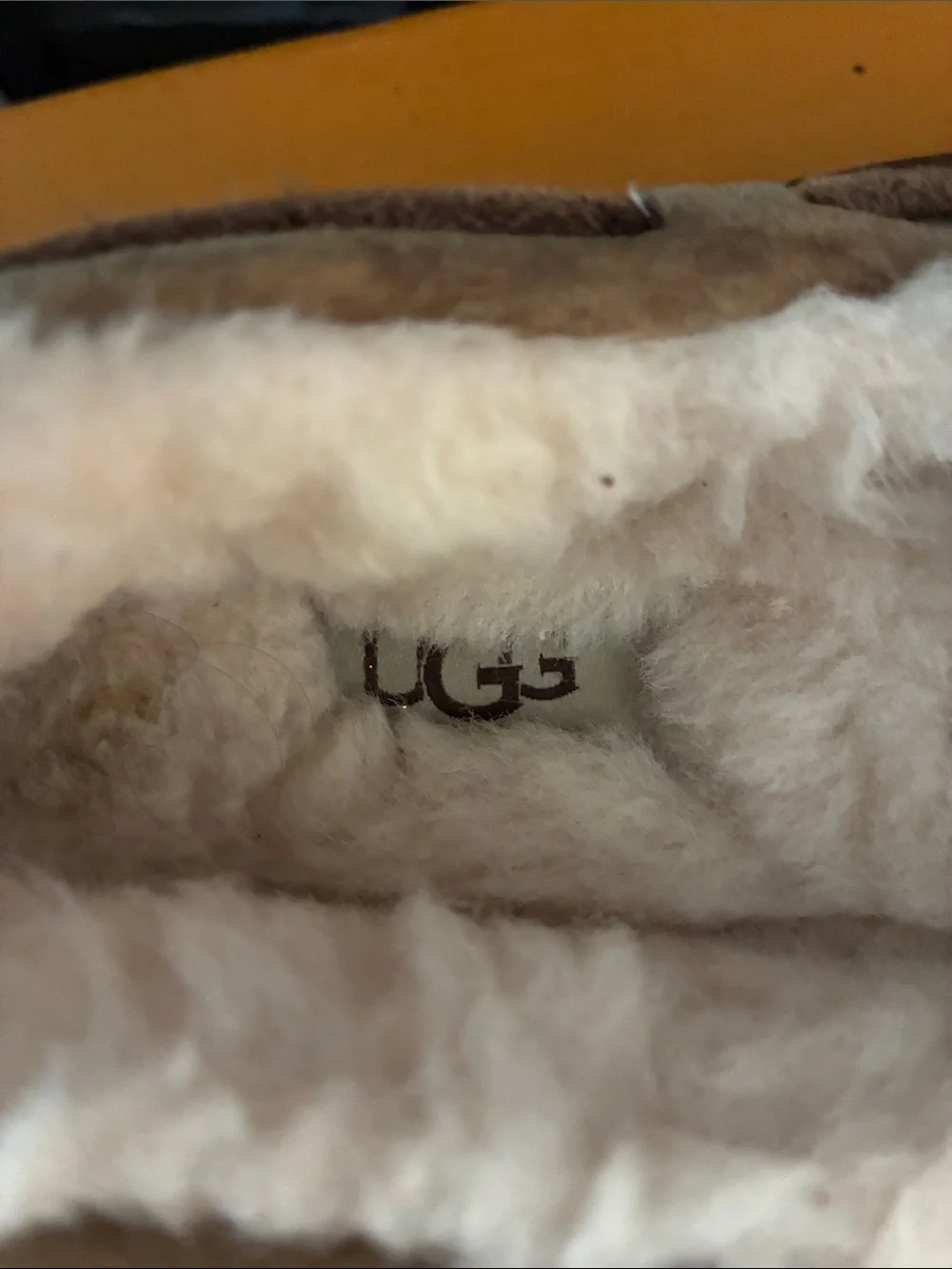 UGG Men’s Chestnut Brown Shearling-Lined Moccasin Slippers